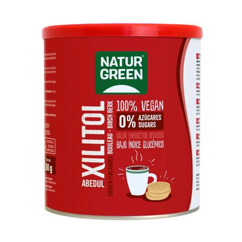 NaturGreen Xilitol azúcar de abedul, 500 g Endulzante ecológico