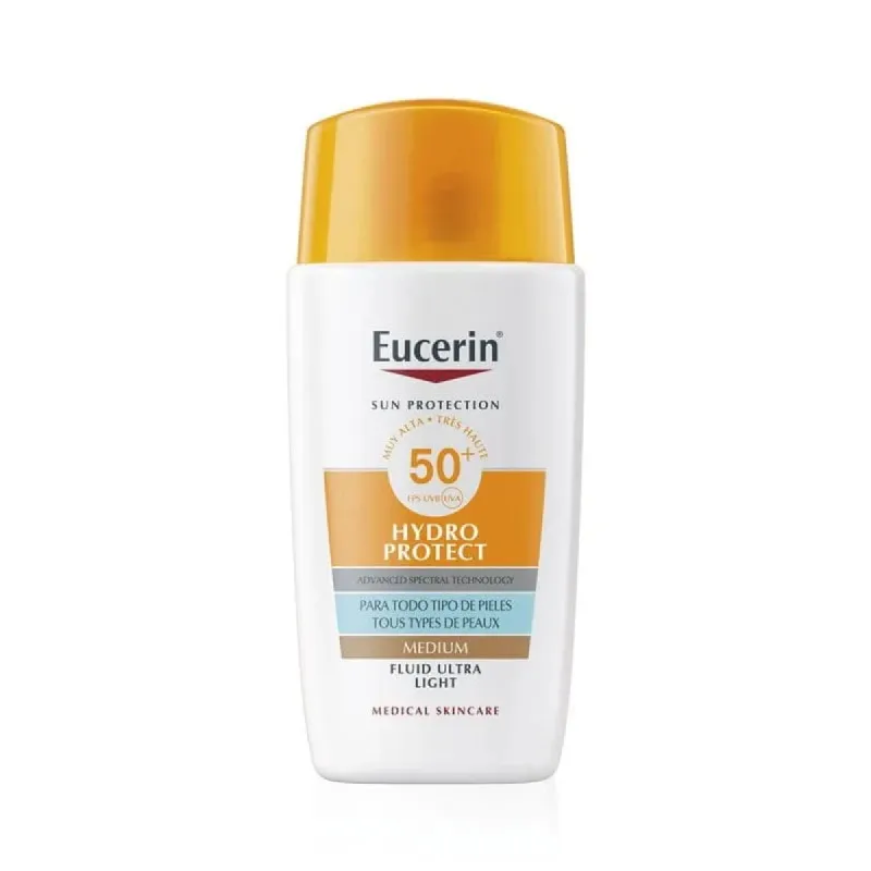 Eucerin Sun Hydroprotect Fluido Ultra Light SPF50+ Tono Medio, 50 ml Eucerin Sun Hydroprotect Fluido Ultra Light SPF50+ Tono Medio, 50 ml
