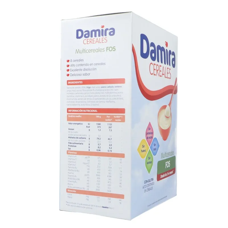 Damira Papilla 8 cereales, 600g. Damira Papilla 8 cereales, 600g.