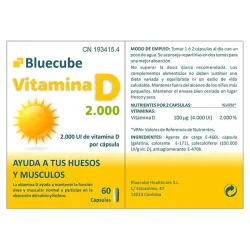 Bluecube Vitamina D 2000, 60 cápsulas | Farmacia Barata Bluecube Vitamina D 2000, 60 cápsulas | Farmacia Barata