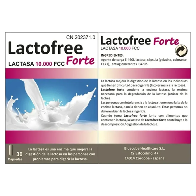 Bluecube Lactofree Forte, 30 cápsulas | Farmacia Barata Bluecube Lactofree Forte, 30 cápsulas | Farmacia Barata
