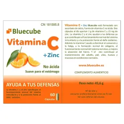 Bluecube Vitamina C + Zinc, 60 cápsulas | Farmacia Barata Bluecube Vitamina C + Zinc, 60 cápsulas | Farmacia Barata