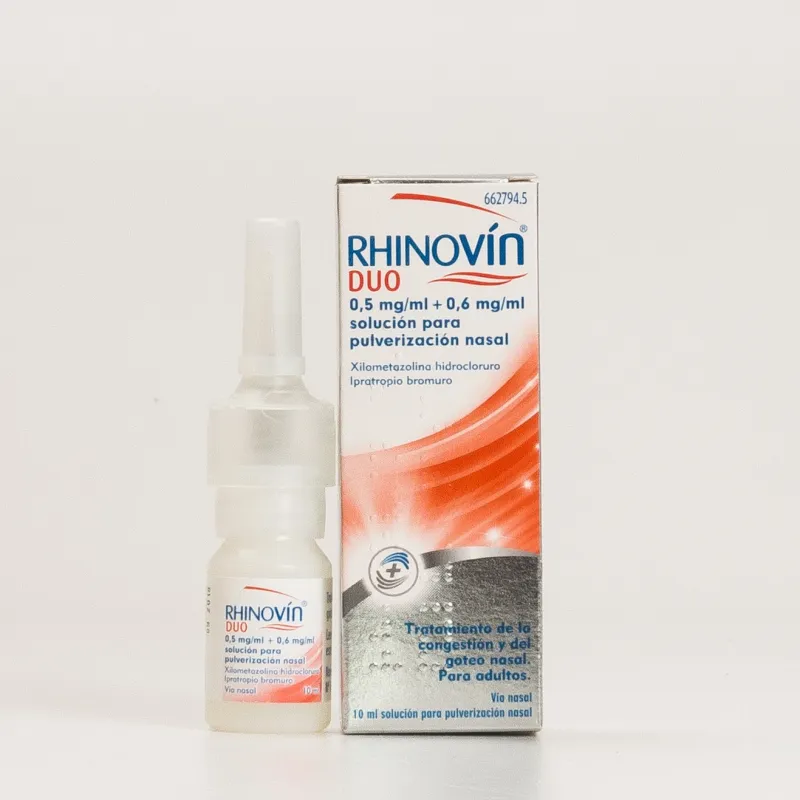 Rhinovín Duo Pulverizador Nasal, 10ml. Rhinovín Duo Pulverizador Nasal, 10ml.