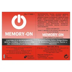 Bluecube Memory On, 60 cápsulas | Farmacia Barata