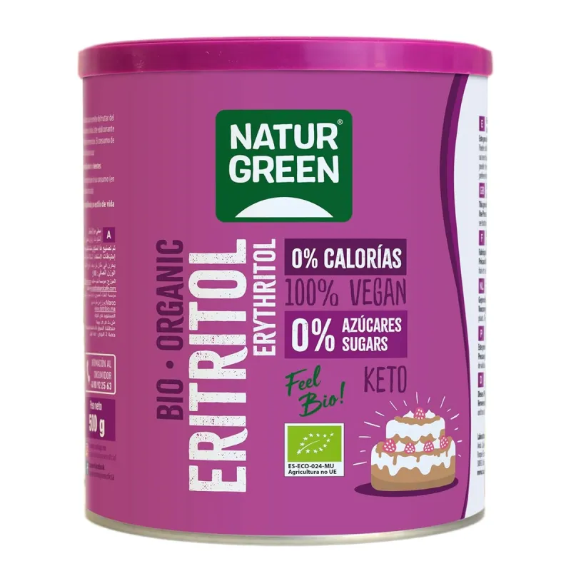 NaturGreen Eritritol BIO-Organic, 500 g. Dieta saludable.
