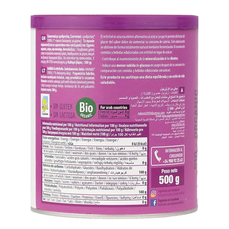 NaturGreen Eritritol BIO-Organic, 500 g. Dieta saludable. NaturGreen Eritritol BIO-Organic, 500 g. Dieta saludable.