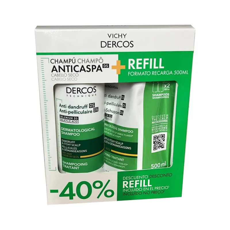 Dercos Pack Anticaspa Seca 400ml+300ml