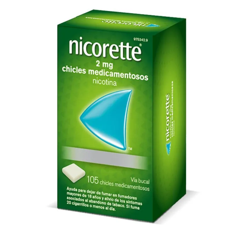 Nicorette 2 mg, 105 chicles medicamentosos