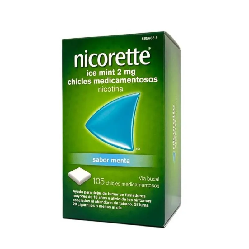 Nicorette ice mint 2 mg chicles medicamentosos