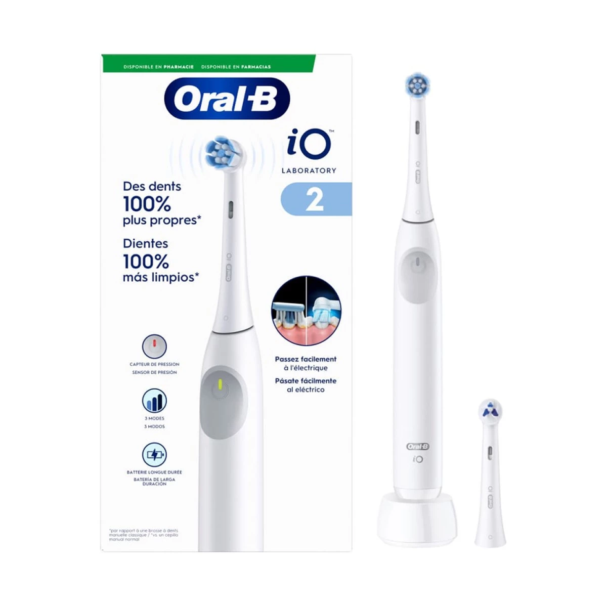 Oral-B IO 2 Cepillo Electrico Color Blanco, 1 unidad