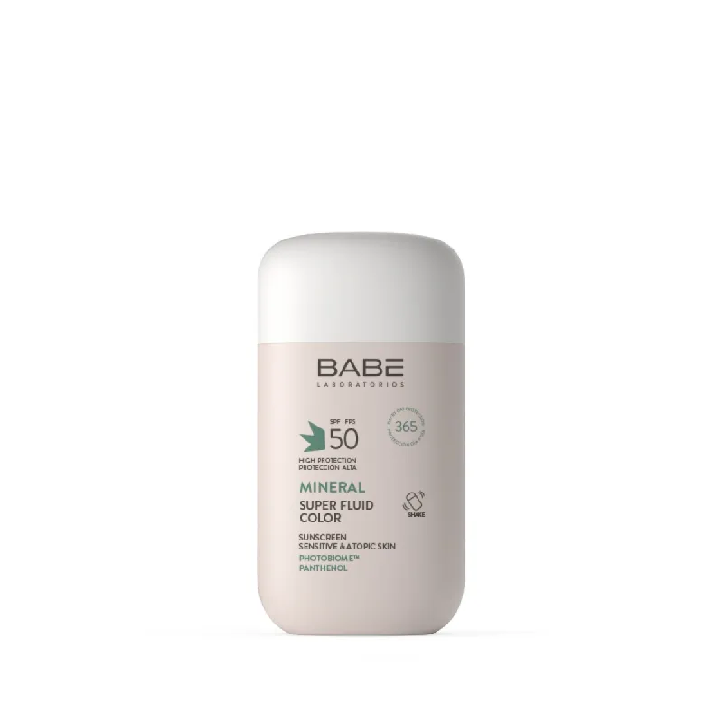 Babe Mineral Super Fluid Color Sunscreen SPF50, 50 ml | Farmacia Barata