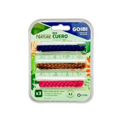 Goibi Pulsera Citronela Ecocuero Nature, 3 unidades