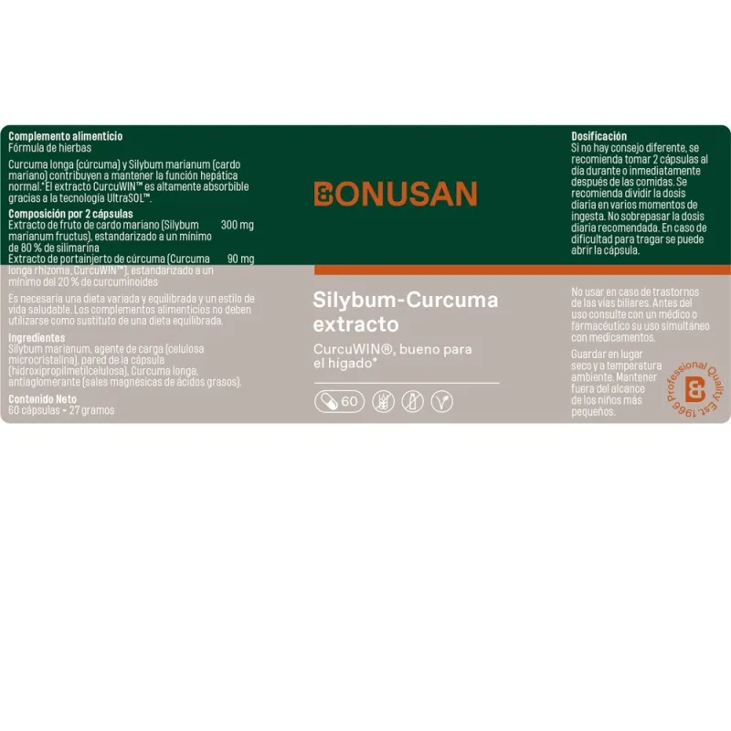 Bonusan Silybum-Curcuma extracto información Bonusan Silybum-Curcuma extracto información