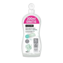 Suavinex Detergente Tetinas y Biberones, 550 ml + 200 ml Gratis