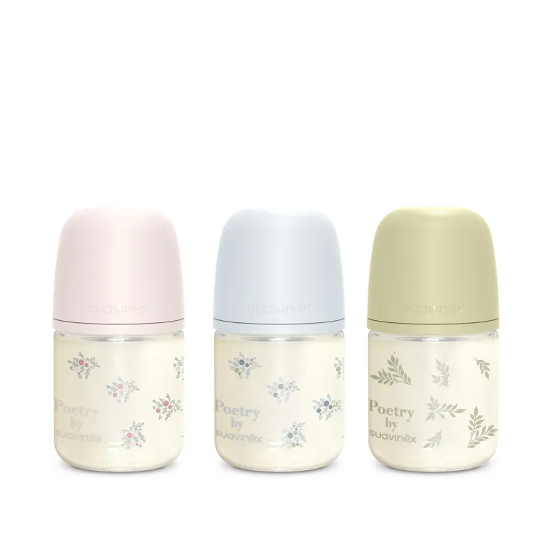 Suavinex Biberón Tetina Silicona Poetry S 120 ml | Farmacia Barata