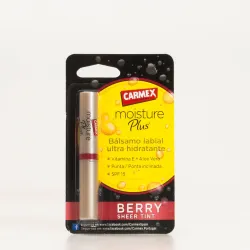 Carmex Moisture Plus Balsamo Labial Berry SPF15, 2g.