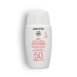 Apivita Bee Sun Reparacion Antiedad Diaria SPF50 Cara y Contorno, 50 ml