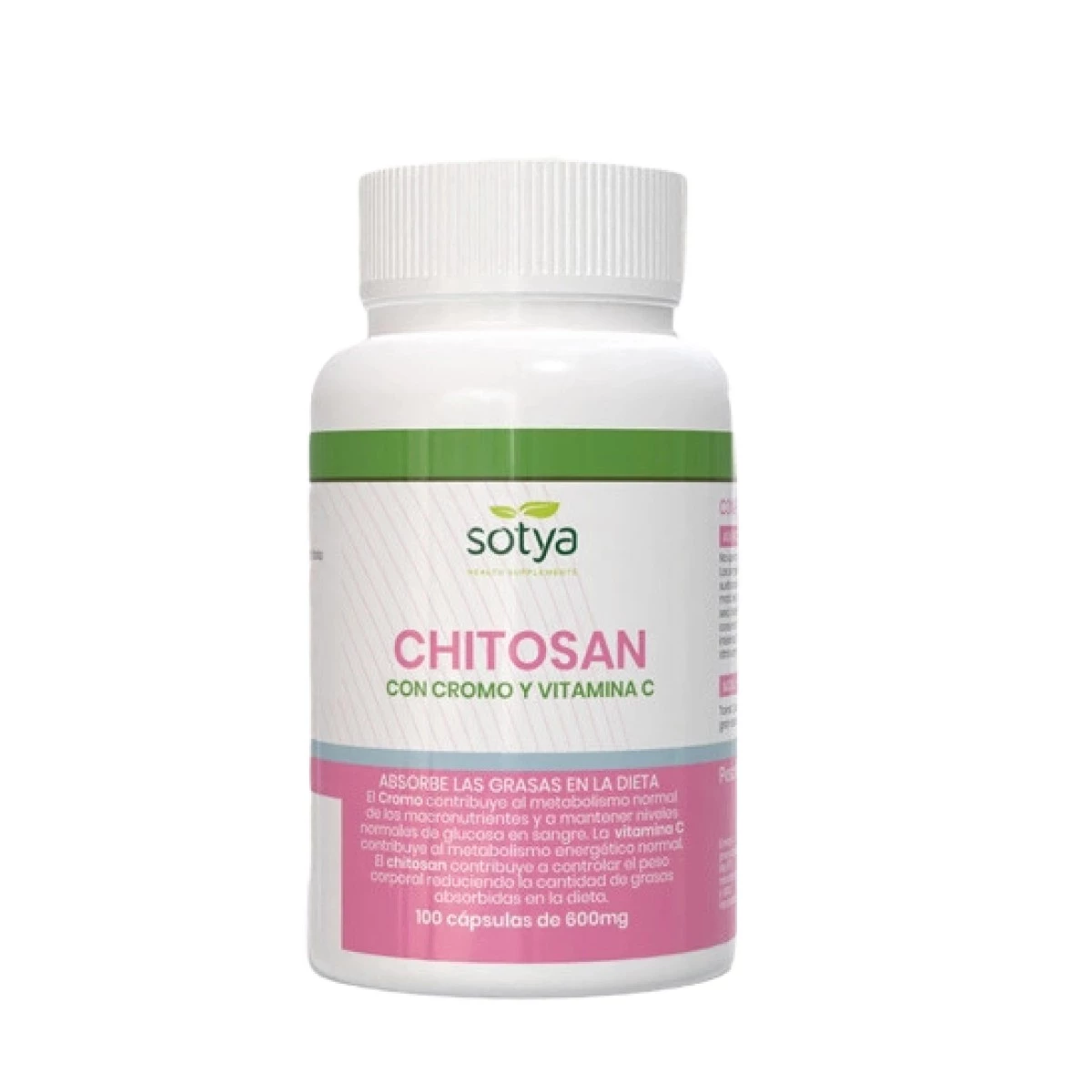 Sotya Chitosan, 100 cápsulas. Control del peso.