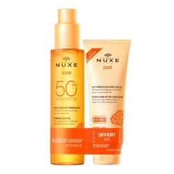 Nuxe Sun aceite bronceador de alta protección SPF50, 150 ml + REGALO
