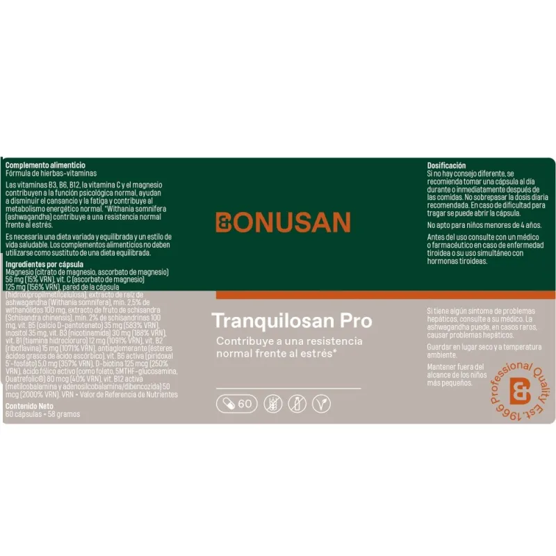 Bonusan Tranquilosan etiqueta