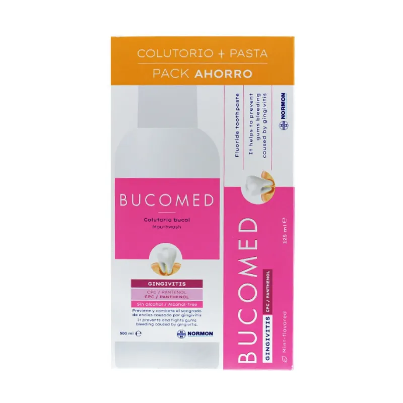 Bucomed Gingivitis Pack Pasta+Colutorio | Farmacia Barata Bucomed Gingivitis Pack Pasta+Colutorio | Farmacia Barata