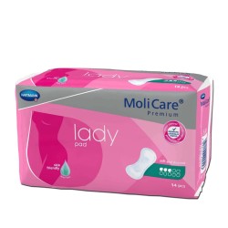 Molicare Absorbente Incontigencia Orina Ligera Premium Lady 3 gotas, 14 unidades