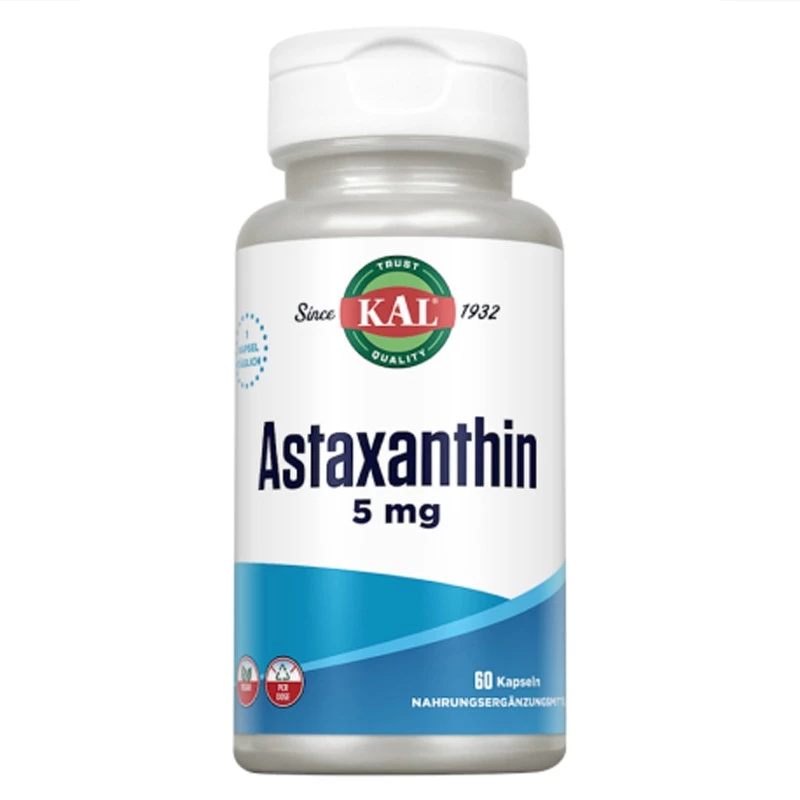KAL Astaxanthin 5 mg, 60 cápsulas