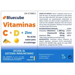 Bluecube Vitamina C+D+Zinc | Farmacia Barata