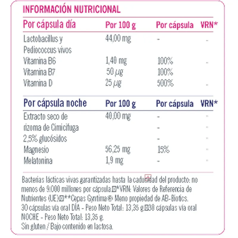Lactoflora Menopausia Día y Noche | Farmacia Barata