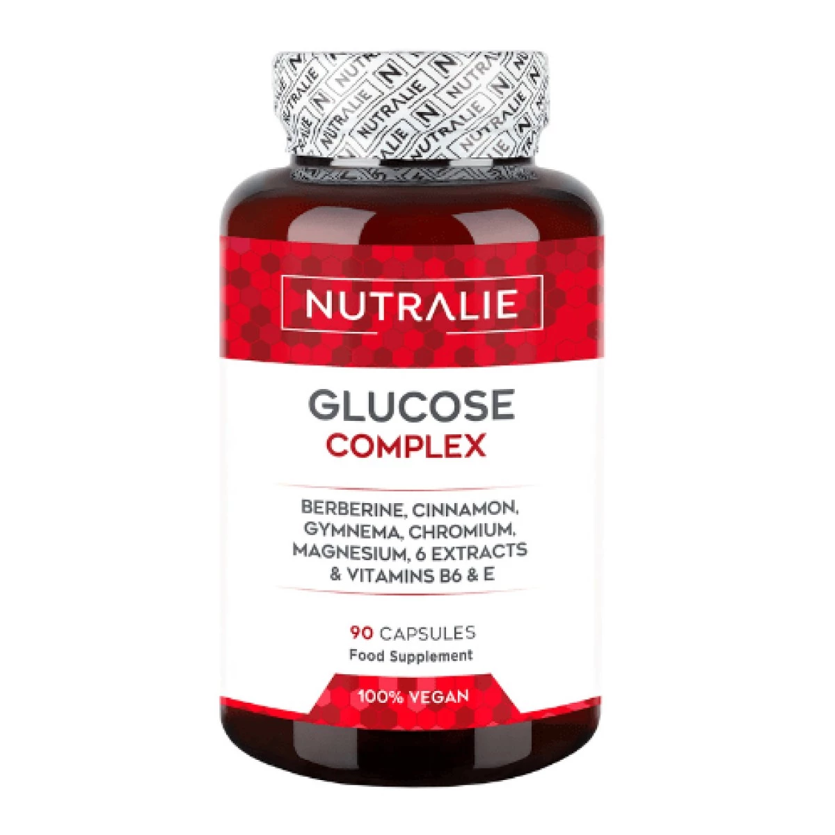 Nutralie Glucosa Complex con Berberina+Cromo+Canela, 90 cápsulas
