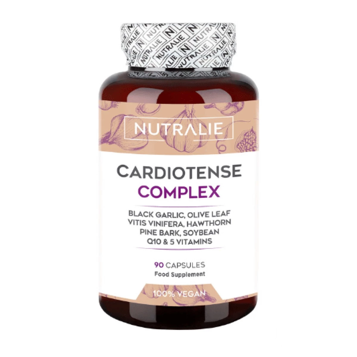 Nutralie Cardiotense Complex 11250mg con ajo negro, 90 cápsulas