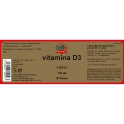 Obire Vitamina D3 100 mcg. (4000 U.I), 100 perlas