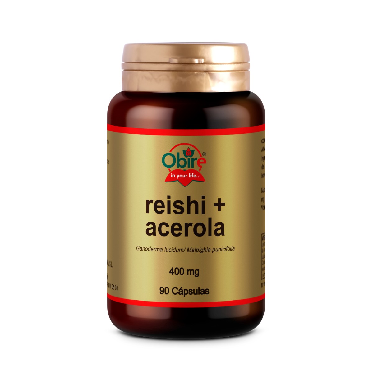 Obire Reishi & acerola 400 mg, 90 cápsulas