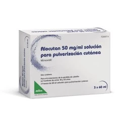 ALOCUTAN 50 MG/ML SOLUCION PARA PULVERIZACION CUTANEA 3 FRASCOS 60 ML