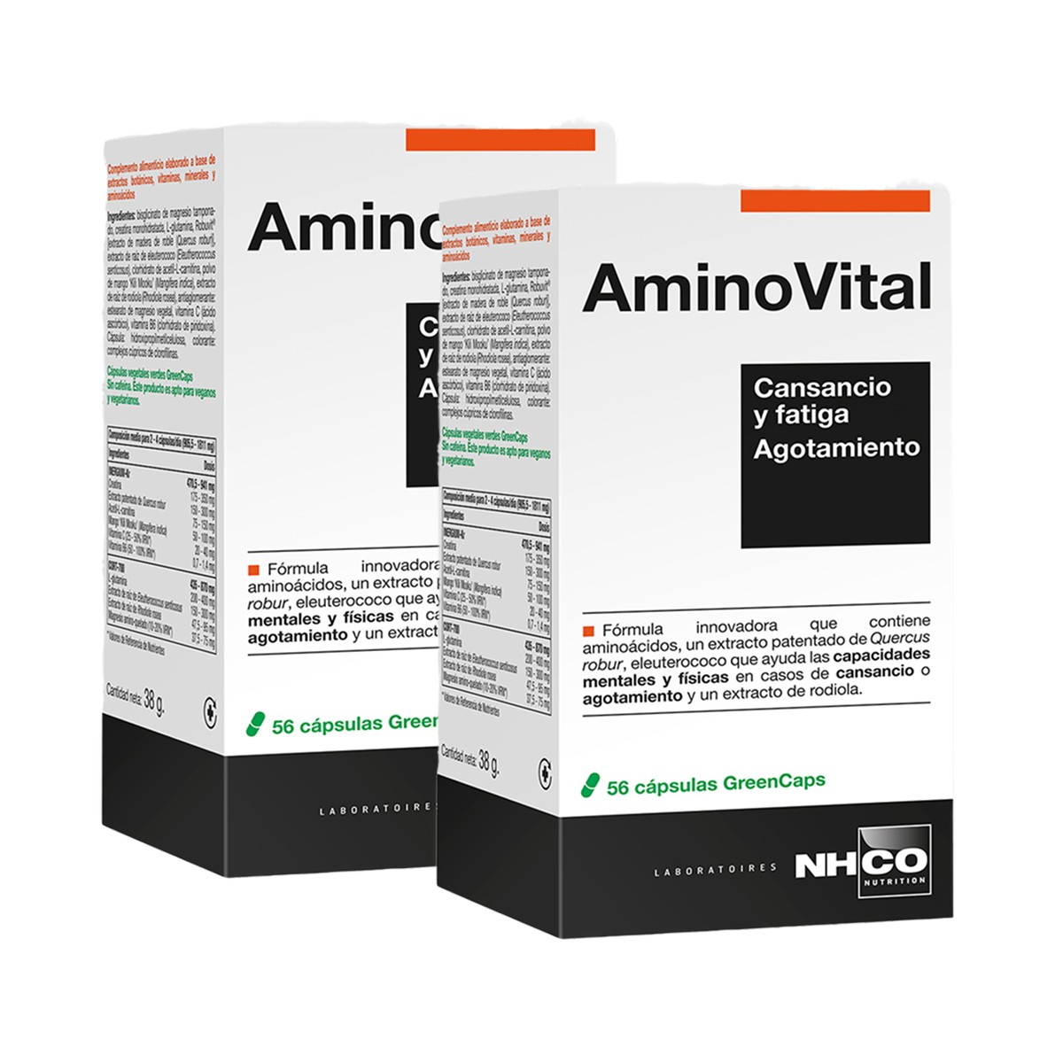 NHCO AminoVital cansancio y fatiga, Oferta Duplo 2x 56 cápsulas