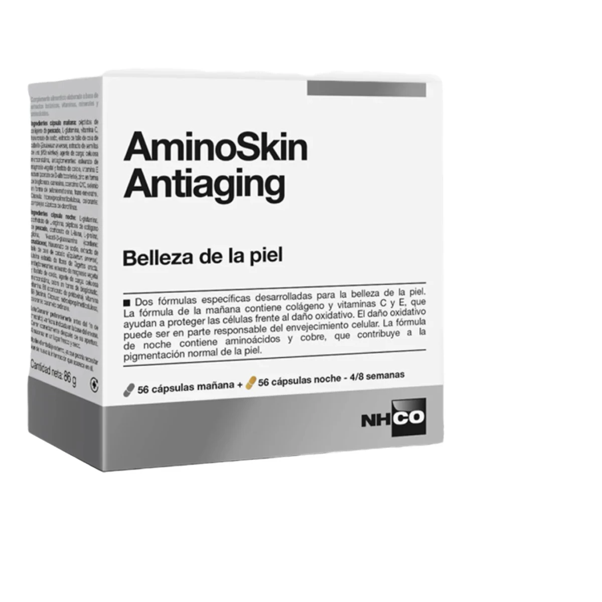NHCO AminoSkin Antiaging, Oferta Duplo 2x 56 cápsulas noche + 56 cápsulas dia