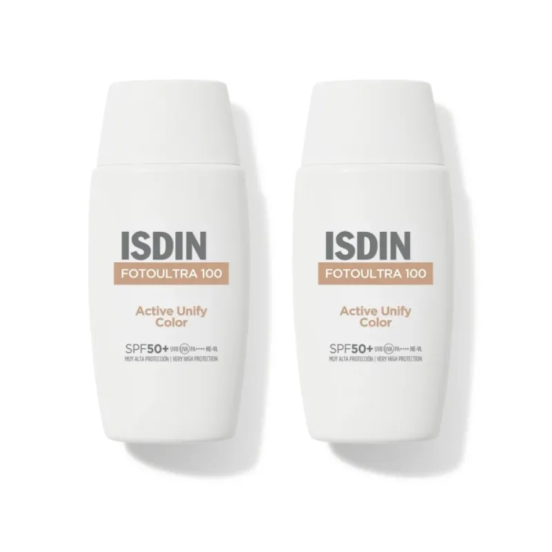 Isdin Fotoultra 100 Active Unify Color SPF50+, Oferta Duplo 2x 50 ml| Farmacia Barata