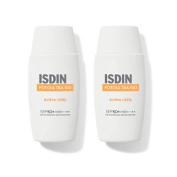Isdin Fotoultra 100 Active Unify Sin color SPF50+, Oferta Duplo 2x 50 ml