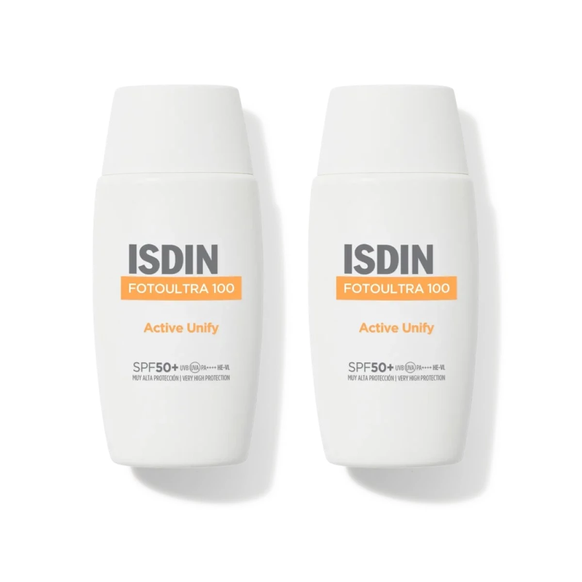 Isdin Fotoultra 100 Active Unify Sin color SPF50+, Oferta Duplo 2x 50 ml