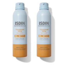 Isdin Fotoprotector Spray Transparent Wet Skin SPF50, Oferta Duplo 2x 250 ml
