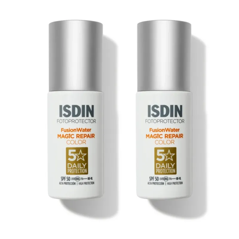 Isdin FotoUltra Age Repair Color Fusion Water SPF50, Oferta Duplo 2x 50 ml| Farmacia Barata