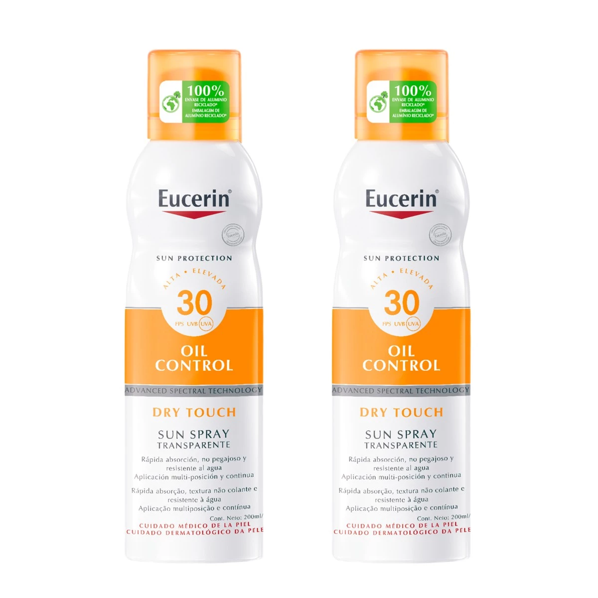 Eucerin Sun SPF30 Spray Transparent Dry Touch , Oferta Duplo 2x 200 ml