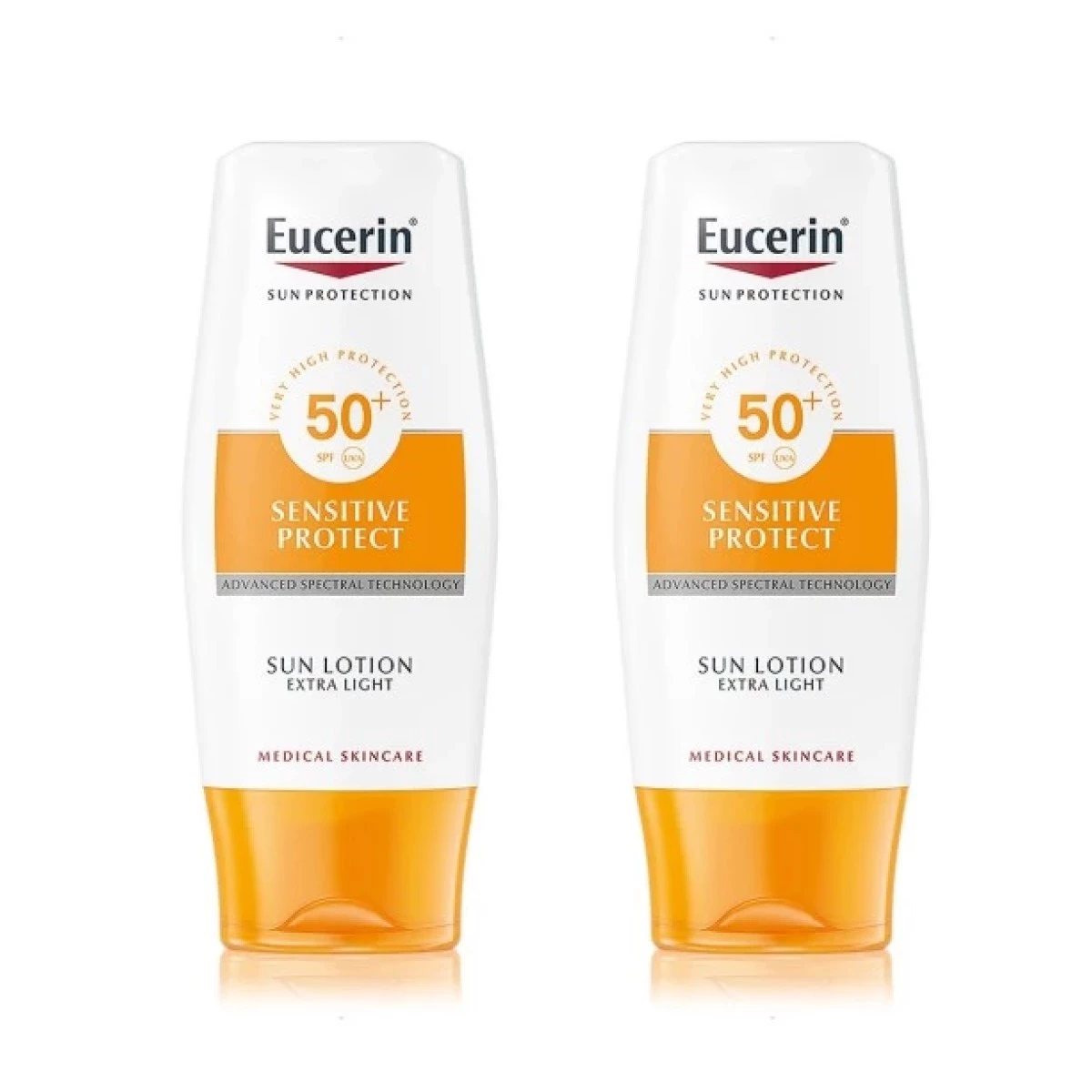 Eucerin Sun Loción Extra Light SPF50, Oferta Duplo 2x 150ml.