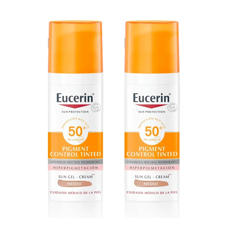 Eucerin Sun pigment control FPS 50+ tono medio, Oferta Duplo 2x 50 ml| Farmacia Barata