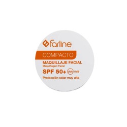 Farline Maquillaje Compacto SPF50 color bronce, 10 g