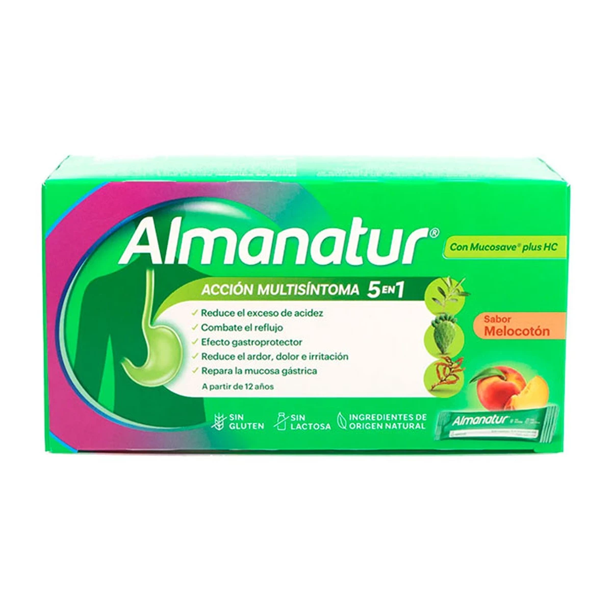 Almanatur Suspension Oral Sabor Melocoton, 20 sticks