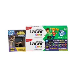 Lacer Duplo Gel Dentifrico Junior Menta 75ml+Figura batman Regalo