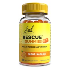 Bach Rescue gummies sabor naranja, 60 pastillas de goma
