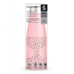 Suavinex Botella Acero Inox Color Rosa, 500 ml