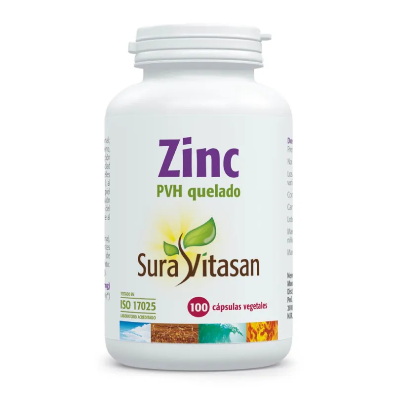 Sura Vitasan Zinc PVH Quelado, 100 capsulas